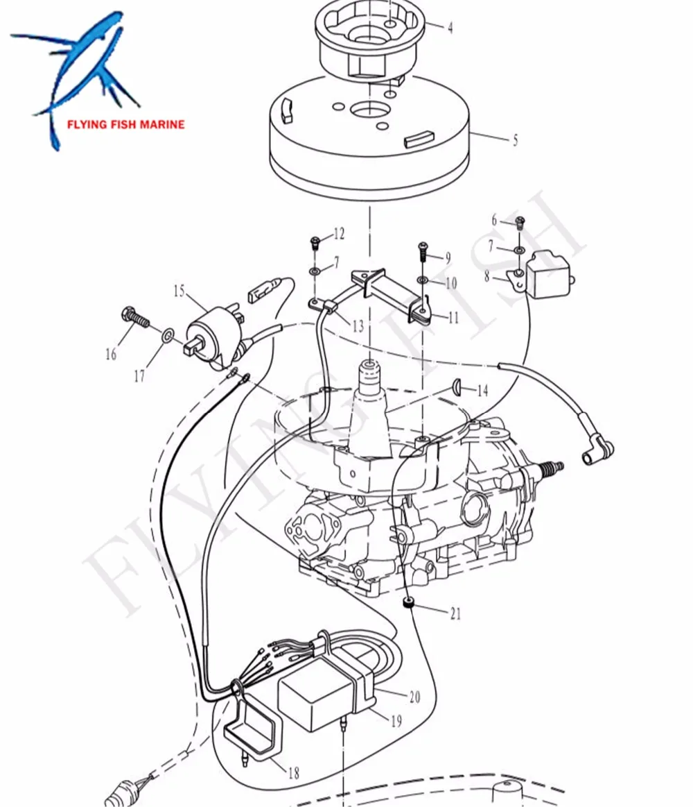 369 06071 0 369060710 м Катушка для Tohatsu Nissan подвесной двигатель M4 M5 NS4 NS5 2 тактный