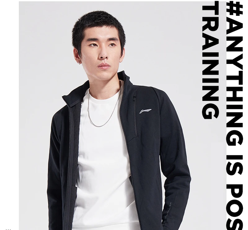 Li-Ning мужской тренировочный свитер, теплая оболочка, удобный, обычный крой, хлопок, полиэстер, подкладка, Спортивная Толстовка, AWDN865 MWW1450