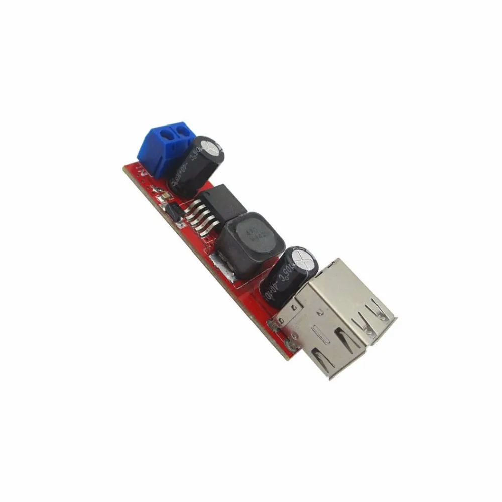 

5 PCS NEW Dual USB Output DC-DC Step Down Power Module 9V/12V/24V/36V to 5V USB 3A