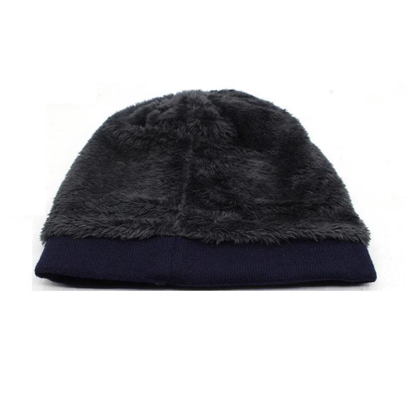 Мужские зимние шапки вязаная шапка женские для мужчин модные Теплые Мешковатые
