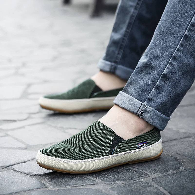 Гудериан 2021 легкие Мокасины мужские туфли дышащая холщовая обувь кроссовки 9908 на