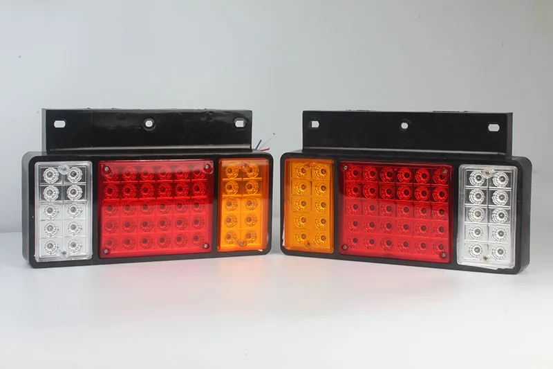 

1 Pair Car Rear LED Tail Lights for 12V 24V Truck Trailer Lorry Red Yellow White ISUZU Taillights