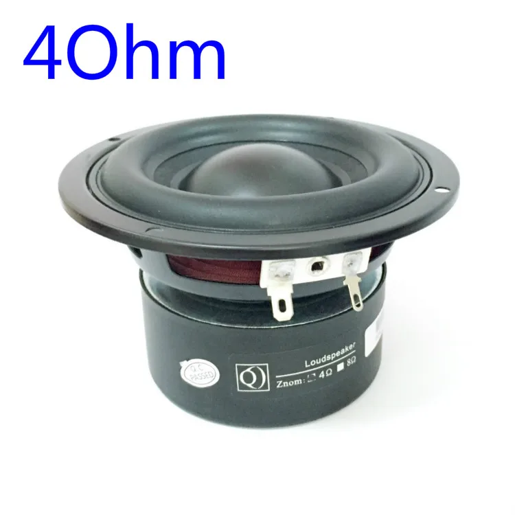4Ohm Tenghong, 1 шт., 4 дюйма, сабвуфер, 4/8 Ом, 40 Вт, портативные аудио колонки, средние басы, мультимедийный громкоговоритель, домашний кинотеатр - Цвет: 4Ohm
