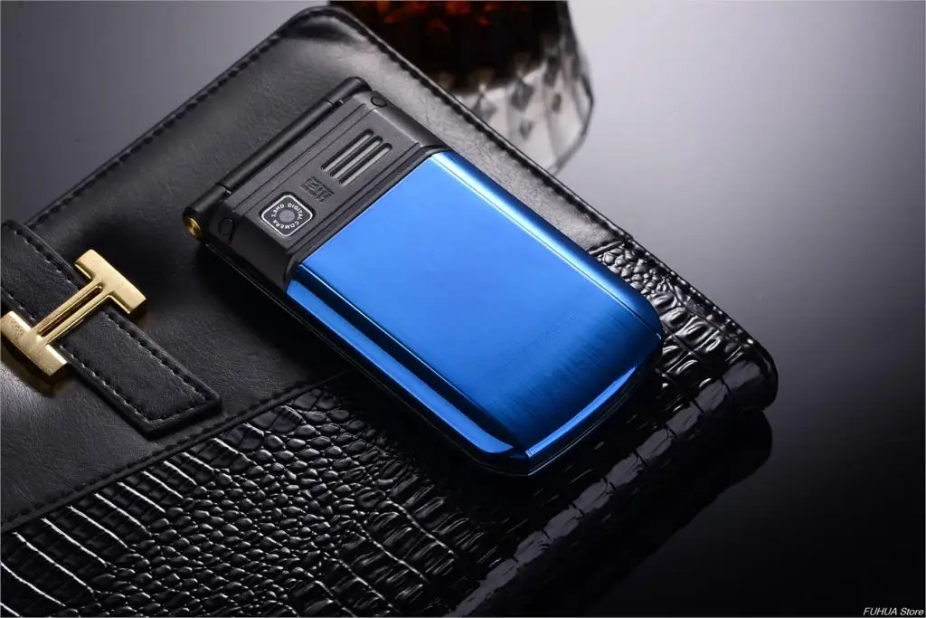 Flip Metal Body Mobile Cellphone E9 Dual Sim Dual Screen Radio 2.4'' Touch Sceen SOS Big Keyboard Loud Sound Flashlight Phone