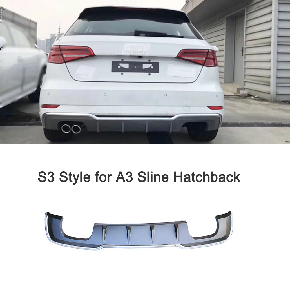 PP задний бампер диффузор спойлер для Audi A3 Sline седан хэтчбек 4 двери 2017 2019