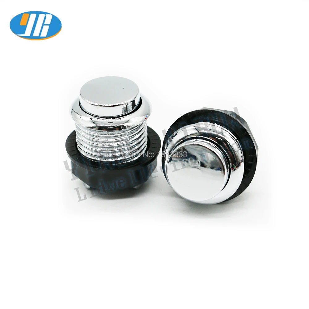 24mm CHROME Plated Push Button Arcade Start Microswitch Sot Game Accessories Parts 10PCS | Спорт и развлечения