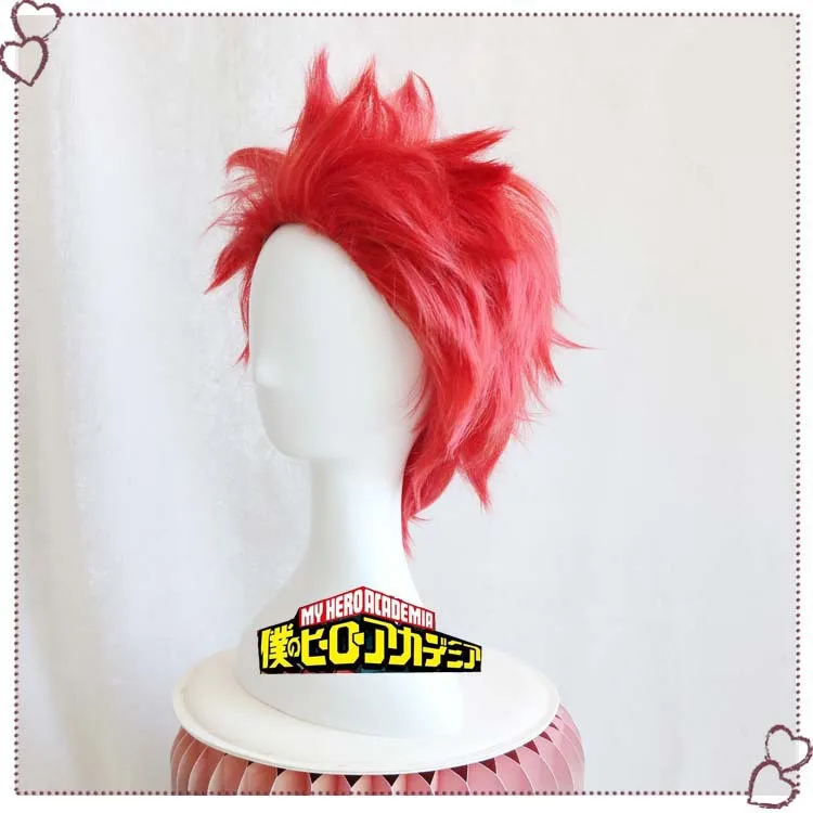Сетка для волос+ My Hero Academia Kirishima Eijirou косплей парик мужской comic con стиль волосы короткие красные Аниме парик