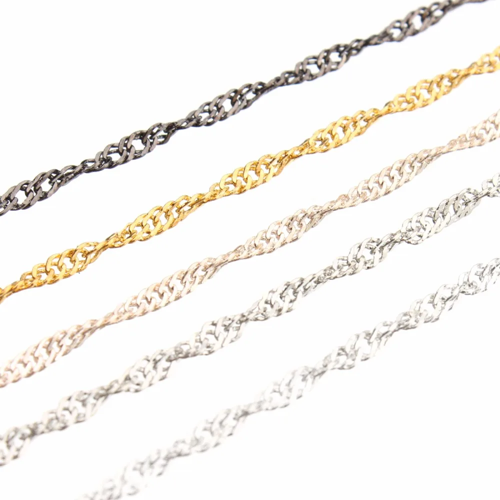 Цепочка для ожерелья из родия/серебра 10 м/лот 2 мм|chain for diy|chains jewelry diychain make |