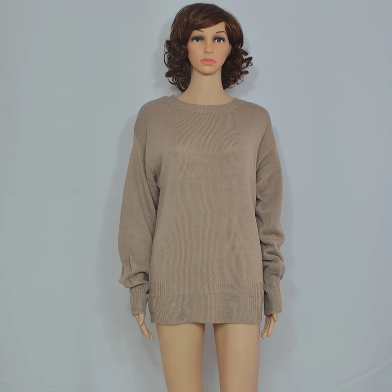 Пикантные открытые назад шею Свитера пуловеры Для женщин 2018 зима модные