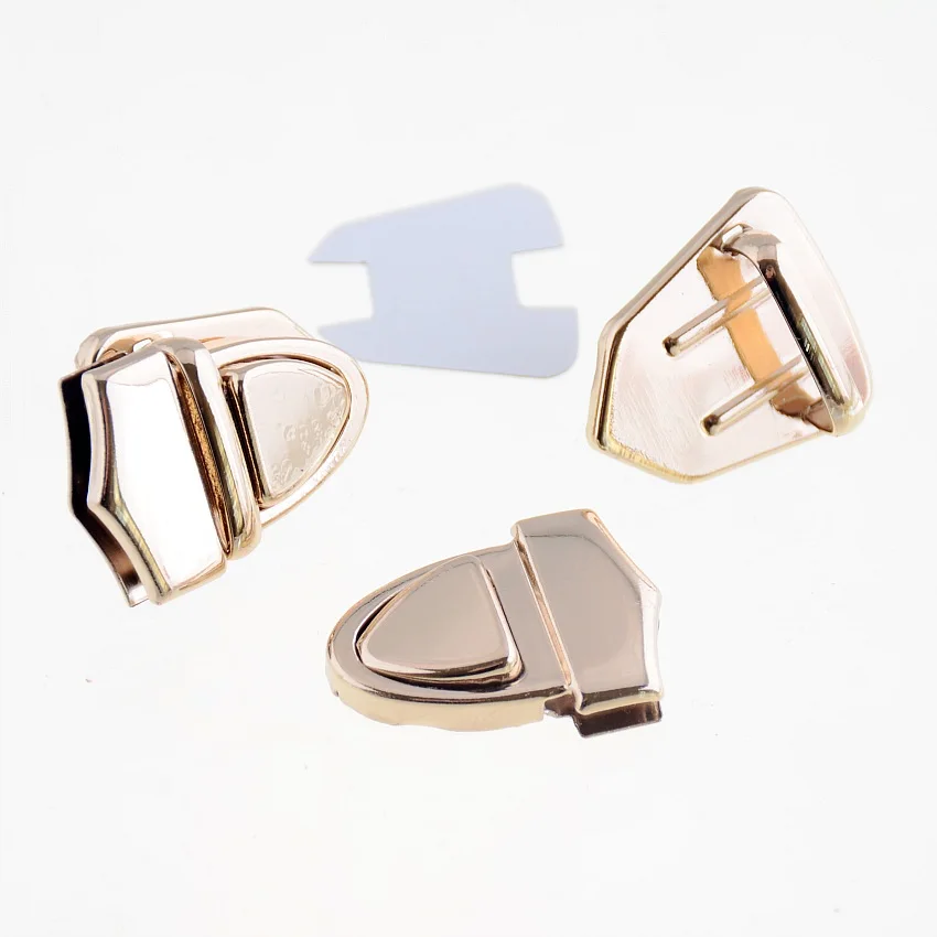 Бесплатная идентификация, розовое золото, ювелирные изделия, деревянные ящики для чехлов, изготовление сумок, защелка, фурнитура 33x25 мм F1401