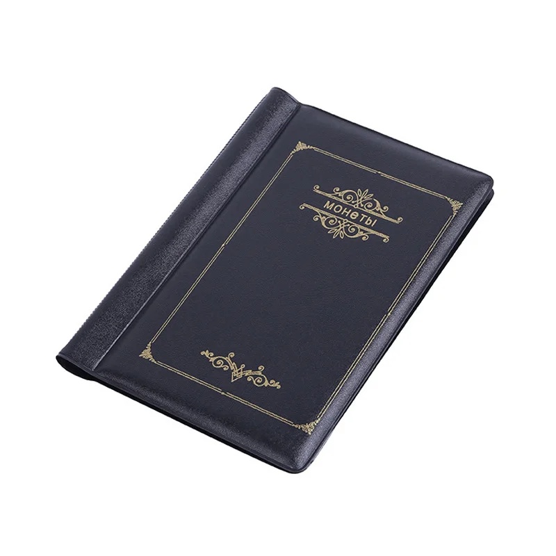 Royal Black 120 карманы 10 страниц денежная книга Монета Альбом для хранения монет держатель коллекция книг высокое качество Королевская коллекция монет книга - Цвет: Royal Black