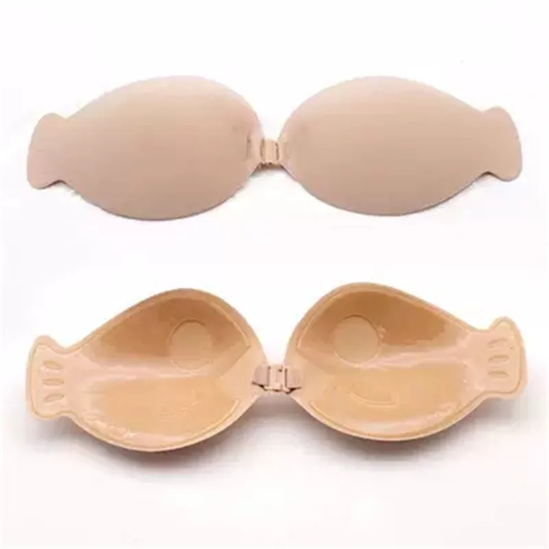 100pcs/New Sexy bra Women Self Adhesive Strapless Bandage Stick Gel Silicone Push Up Invisible Bra seamless Intimates bras