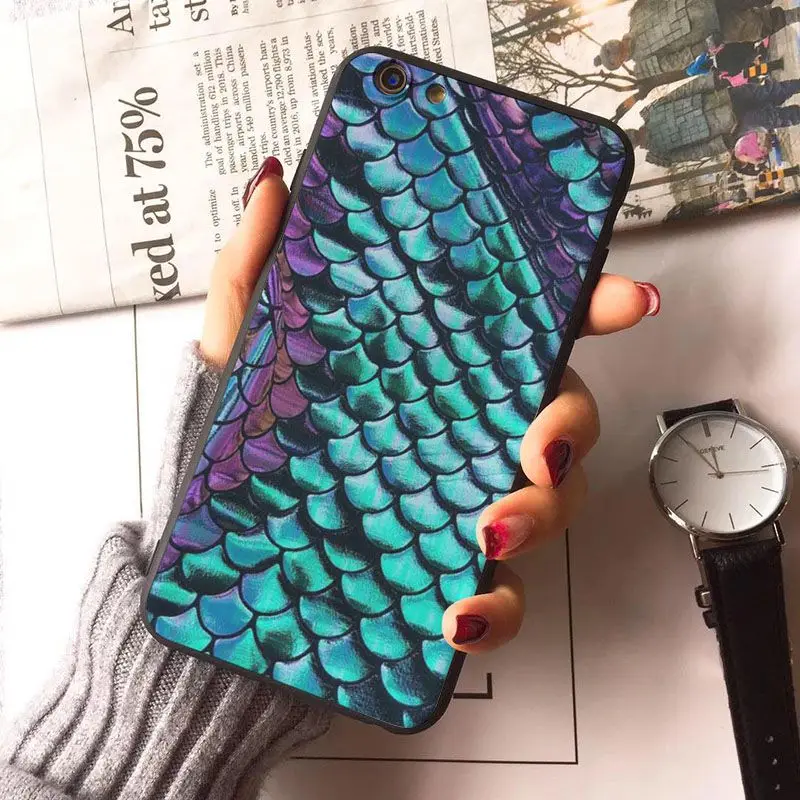 Чехол для телефона MaiYaCa Mermaid fish little чехол iphone 7 7plus X 8 8plus 5s 6s plus 6 | Мобильные телефоны