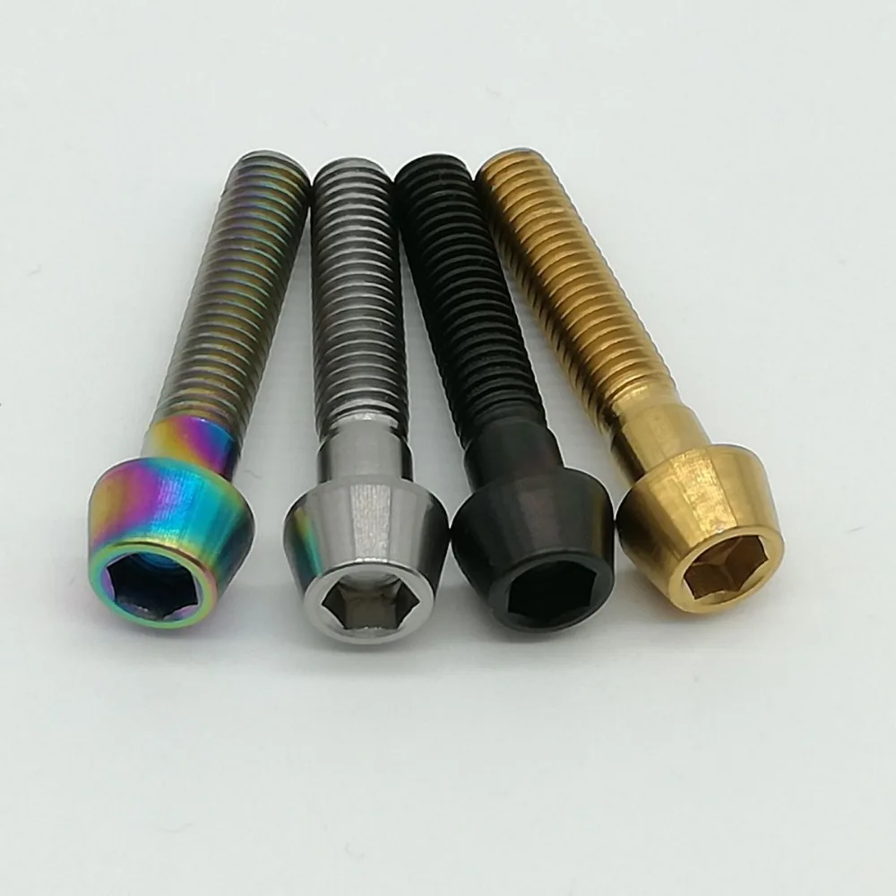 Многоцветные болты Ti Titanium винты с конической головкой шестигранный винт
