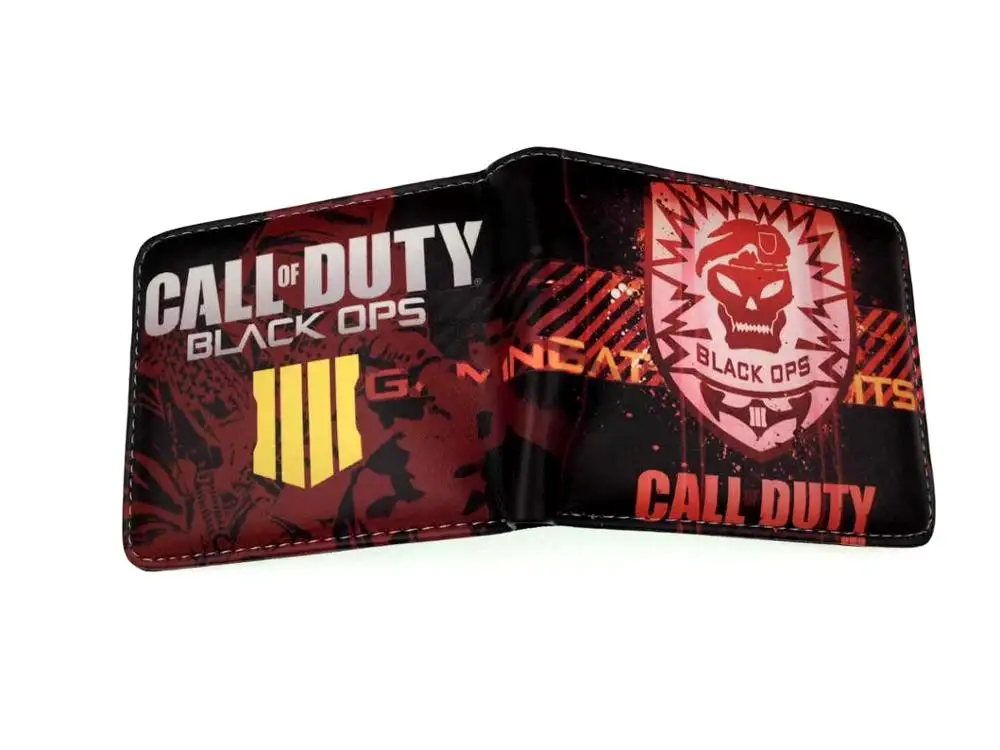 Кошелек с логотипом аниме Call of Duty унисекс цветной кошелек принтом новый короткий