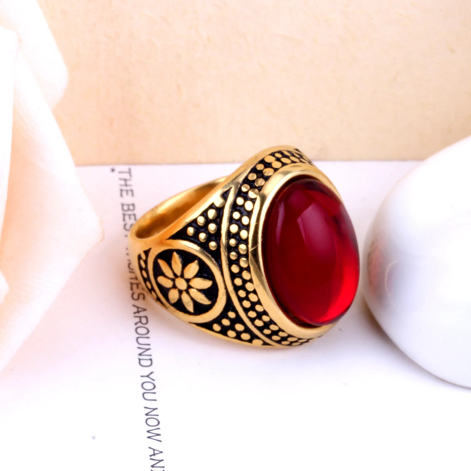 Обручальные кольца из нержавеющей стали LUXU красного цвета вечерние для помолвки