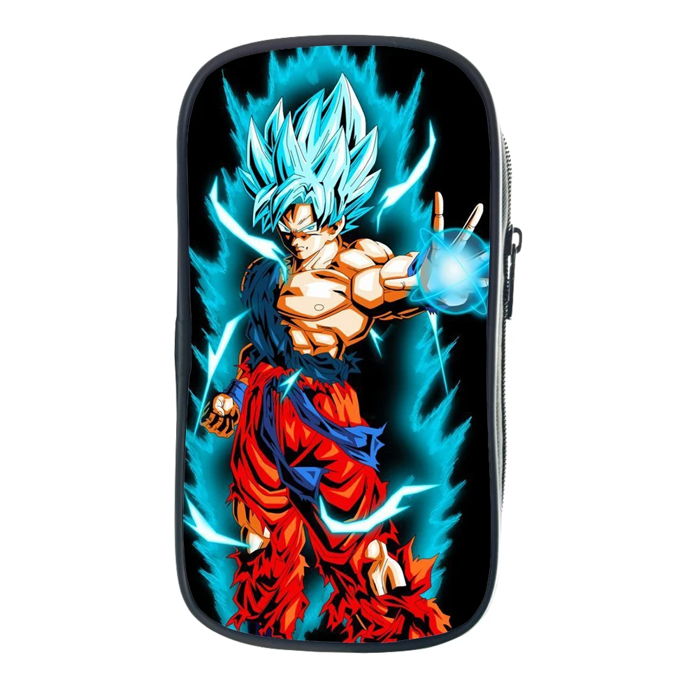 Двухслойный чехол-карандаш Dragon Ball Z Goku для мальчиков и девочек, школьный чехол, сумка для канцелярских принадлежностей, Детская милая сумочка для ручек, подарок для детей