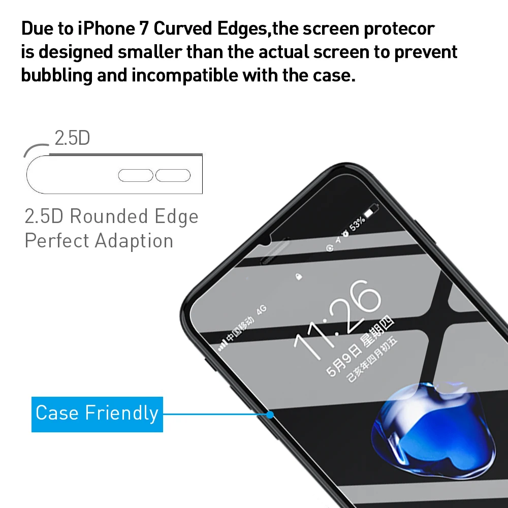 ZRSE 3 шт Защитное стекло для iPhone 6 6S 7 8 Plus X на XS MAX XR Защитная пленка экрана 4 5 5S SE