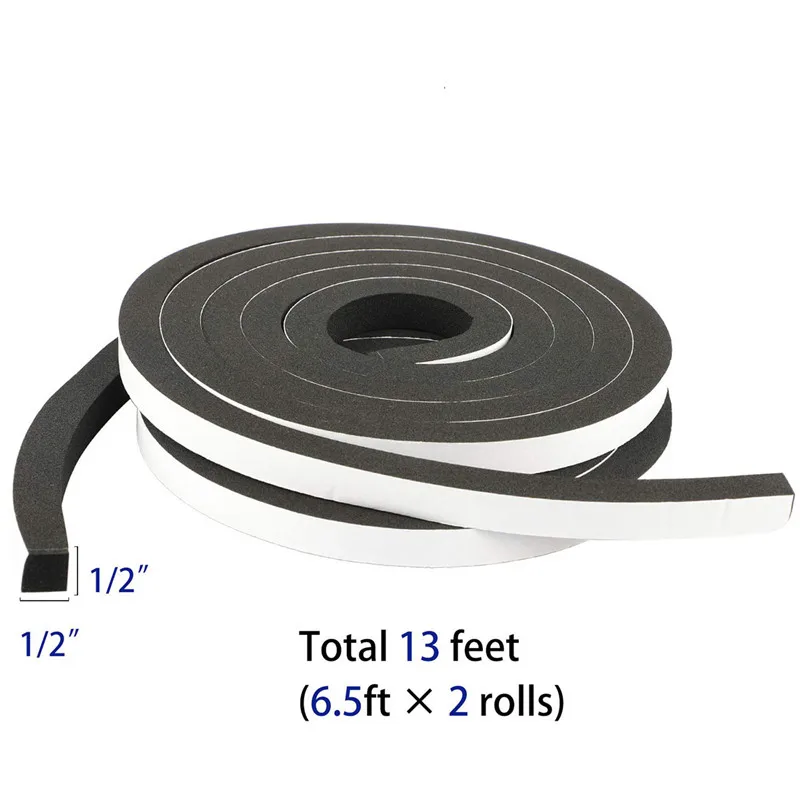 1.3X1.3X200cm(2roll) 1 рулон уплотнительной ленты высокой плотности пенопластовая лента Водонепроницаемая уплотнительная полоса CR полосы неопрена односторонняя клейкая EVA Уплотнительная прокладка - Цвет: 1.3X1.3X200cm(2roll)