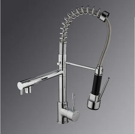 Однорычажный вытяжной распылитель для кухни пружинный кран смесители раковины