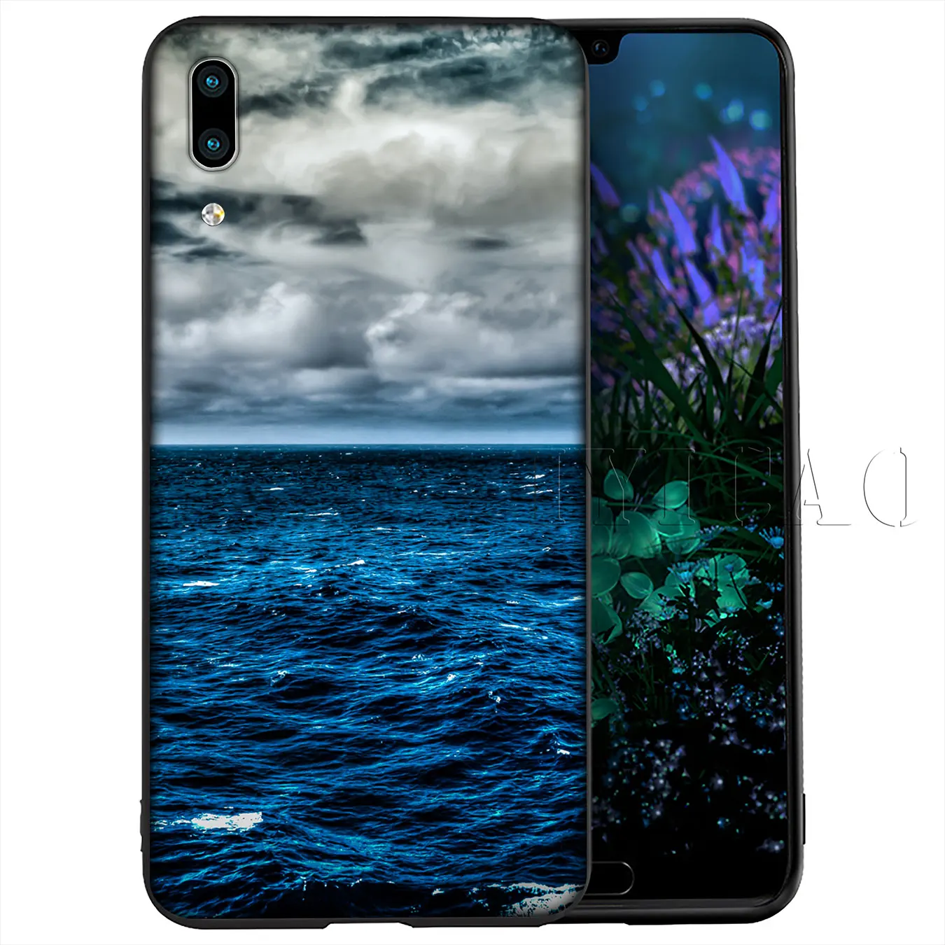 IYICAO Sea Beach spray Soft Silicone Phone Case for Huawei Y9 Y7 Y6 Prime 2019 Cover Honor 20 8C 8X 8 9 9X 10 Lite 7C 7X 7A Pro |