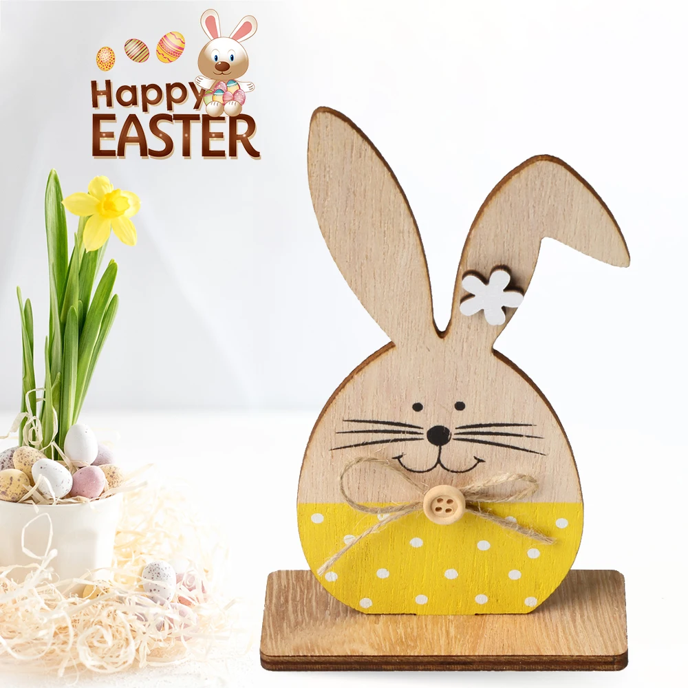 Деревянные украшения в виде кролика LASPERAL пасхальные новые подарки для рукоделия