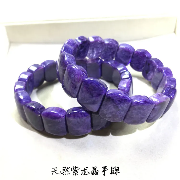 Charoite фиолетовый квадрат 18*12 мм браслеты FPPJ оптом бусины природа удивительный