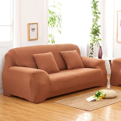 Brown WLIARLEO стрейч диван Slipcover чехлы для диванов для гостиной эластичная ткань анти-клещ универсальный для одного/двойного/трех/четырех сидений - Цвет: Brown