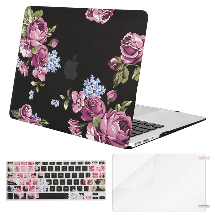 Peony Mosiso Laptop Protective Cover Case for Macbook Air 13 A1466 A1369 Netebook Matte Mac Book Air Case Accessories - Цвет: Peony