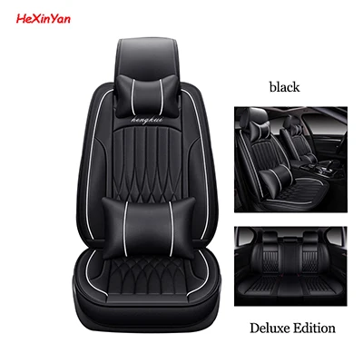 black de HeXinYan универсальный кожаный чехол автокресла для Kia ceed Rio Sportage cerato soul carens venga K5 picanto spectra Sorento Optima - Название цвета: black de