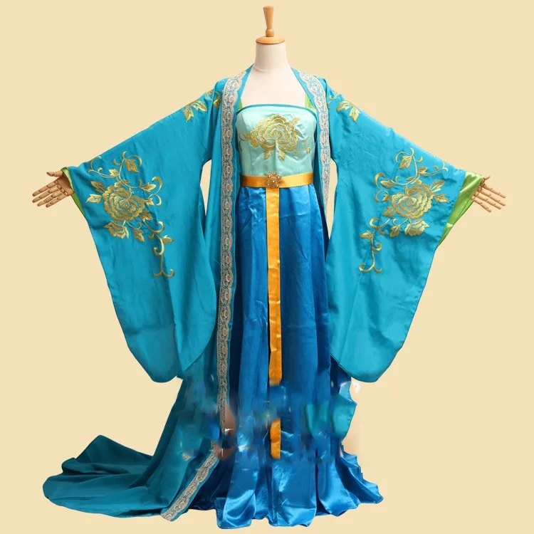 ТВ игра Xiao'AoJiangHu улыбающаяся гордая странница актриса Чэнь QiaoEn синий