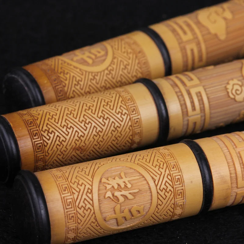 Старый бамбук 7 дюймовый бамбука рельеф резной ладан баррель Дракон Гил алоэ и