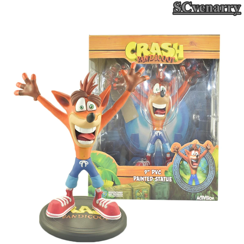 Crash Bandicoot аниме фигурку игры аварии ПВХ Коллекционная модель игрушки 22 5 см |