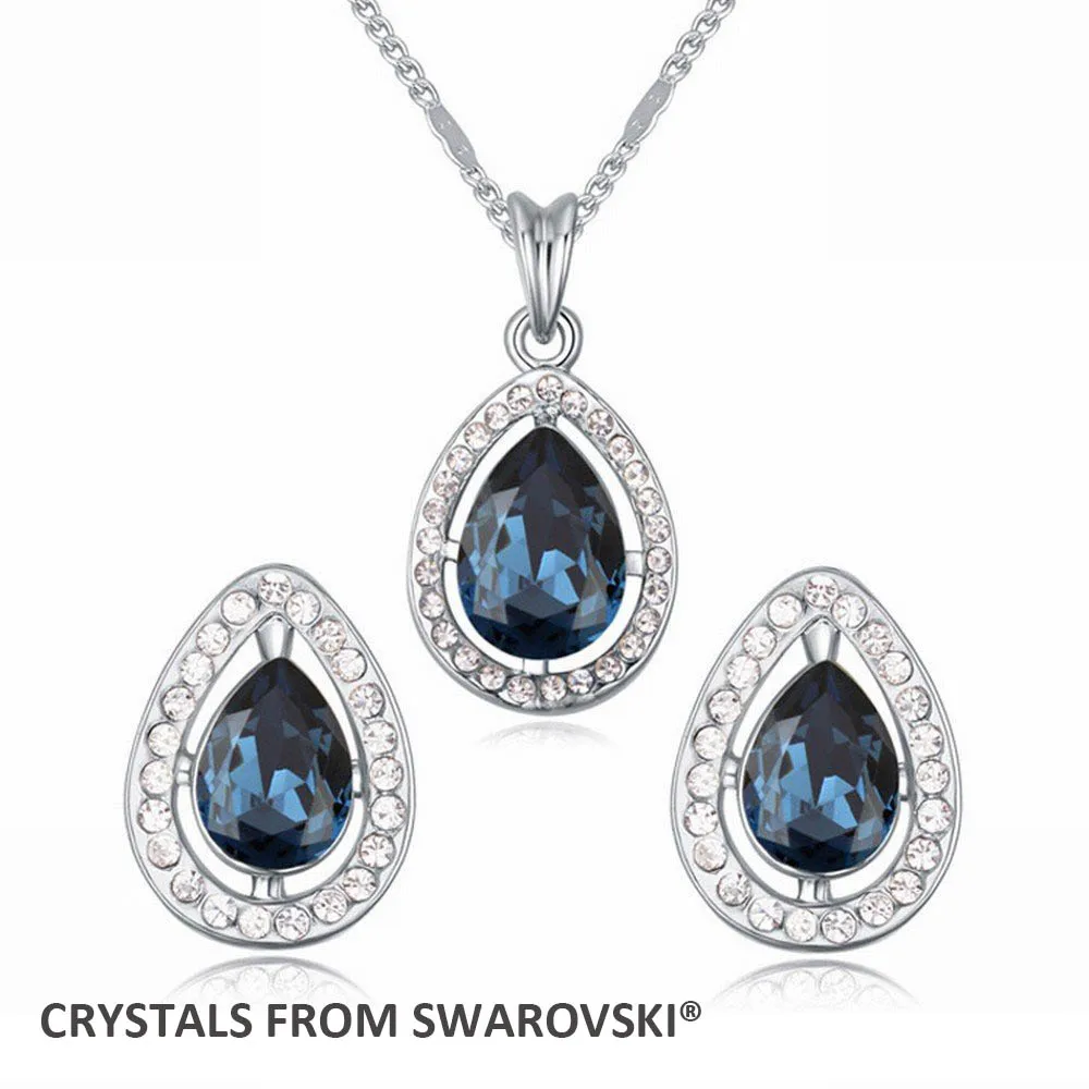 Супер Распродажа 2016 Лидер продаж Новый дизайн! Хрустальная капля ожерелье серьги