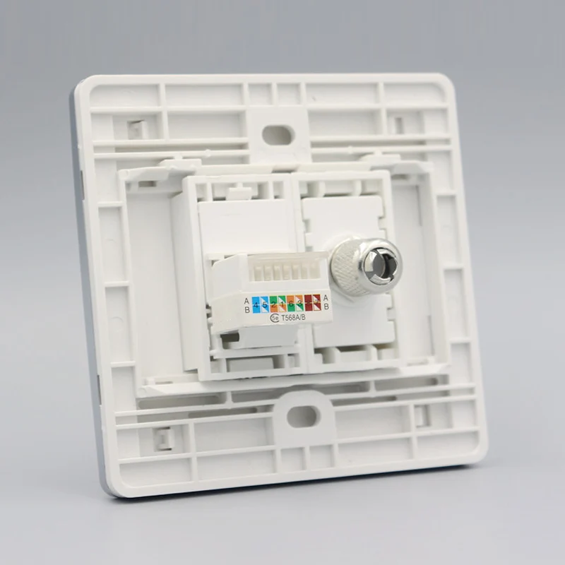 Качественная ТВ настенная телевизионная панель с CAT5E CAT6 RJ45 разъем лицевой панели