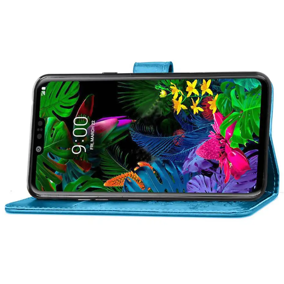 Роскошный чехол Кошелек из искусственной кожи для Coque LG G8 Tthin Q телефона защитная