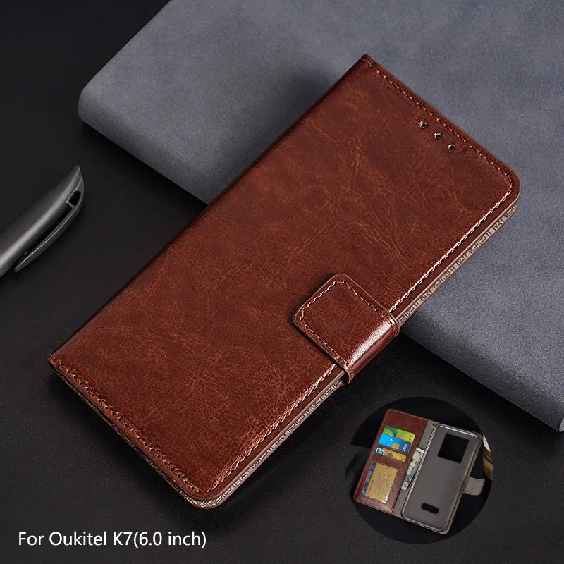 Для Oukitel K7 чехол 6,0 дюймов роскошный Флип Бумажник кожаный чехол для Coque Oukitel K7 чехол для телефона сумки с фоторамкой Fandas
