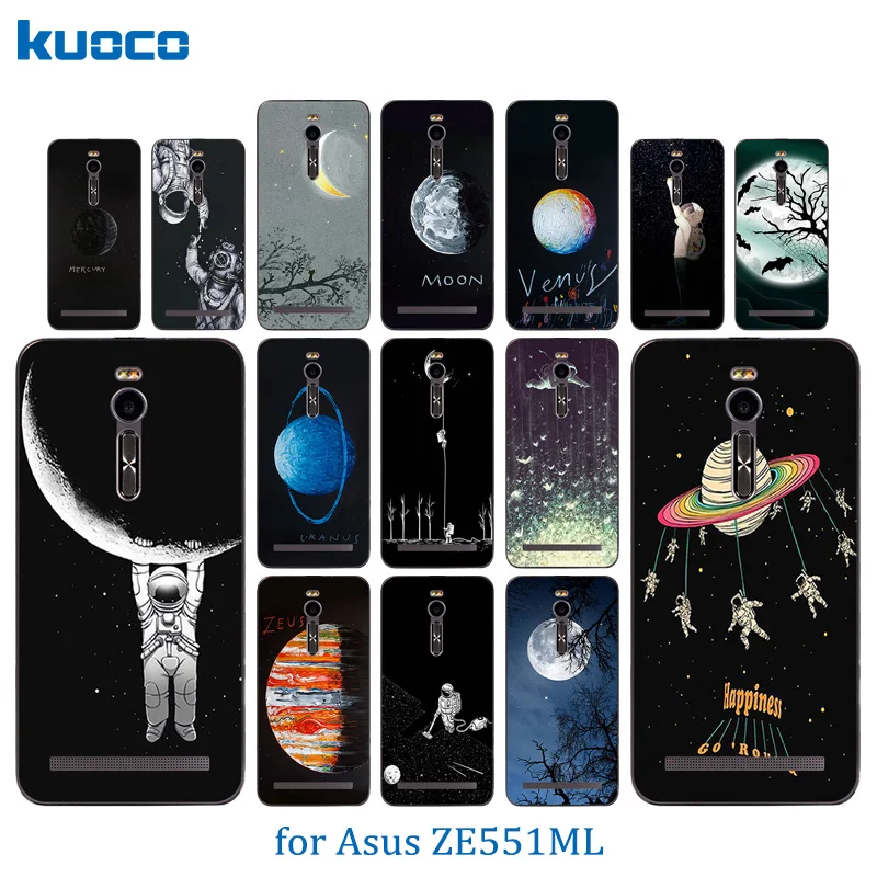 Чехол для телефона Asus Zenfone 2 ZE551ML Space Moon Pattern Мягкая силиконовая задняя крышка 5