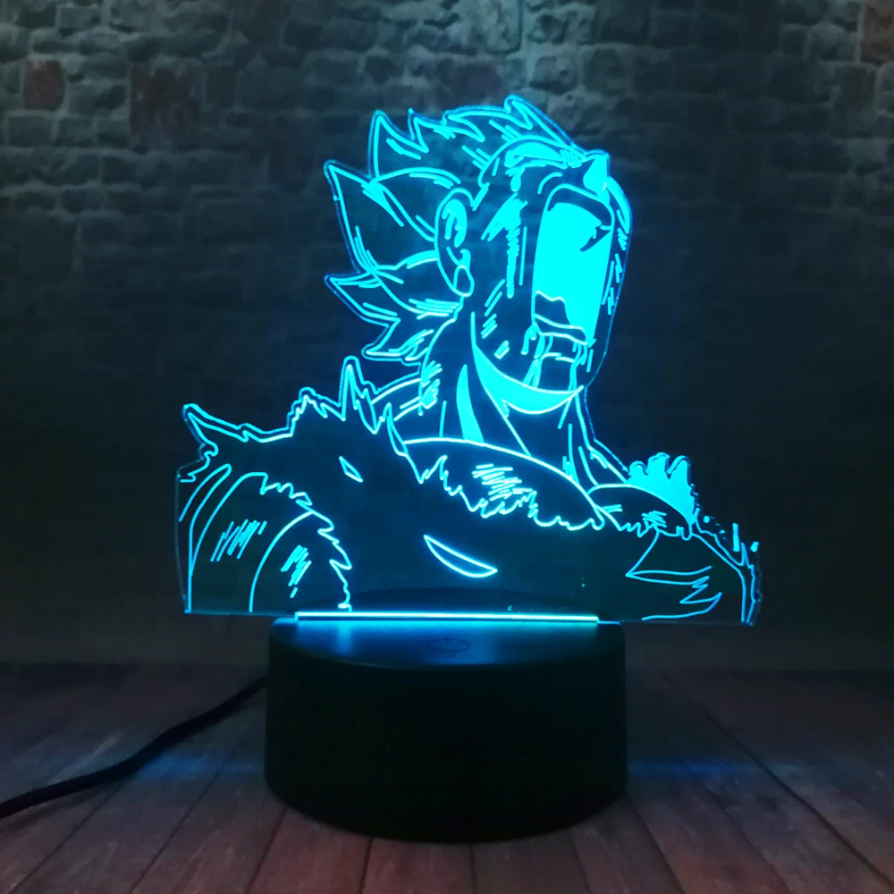 Amroe 2020 Супер Saiyan Vegeta Dragon Ball Z God Goku экшн сила бомбы фигурки 3D 7 цветов ночной