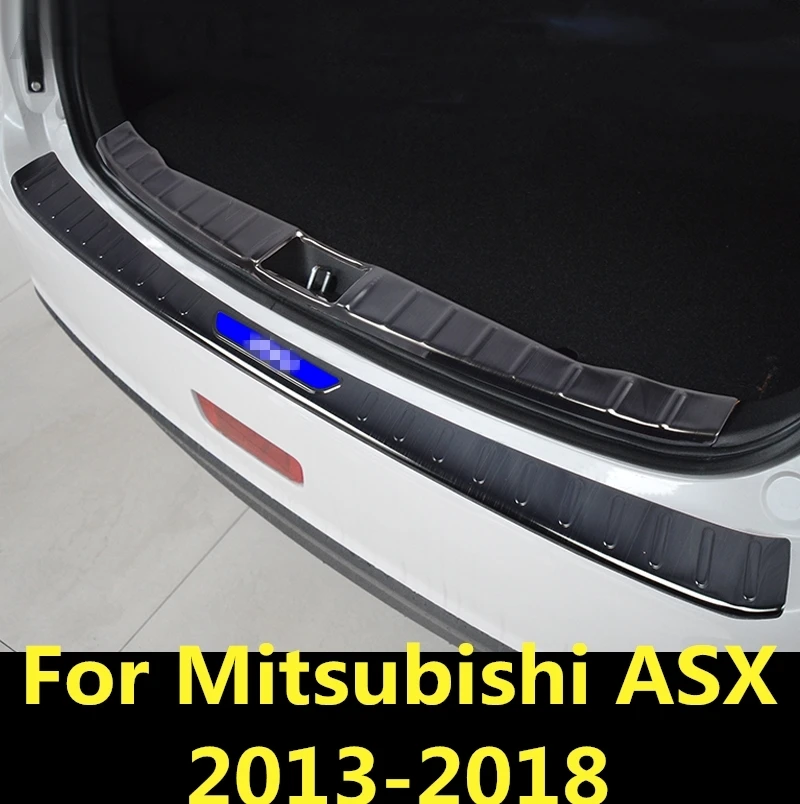 Для Mitsubishi ASX 2013 2018 нержавеющая сталь Внутренний Внешний задний багажник бампер