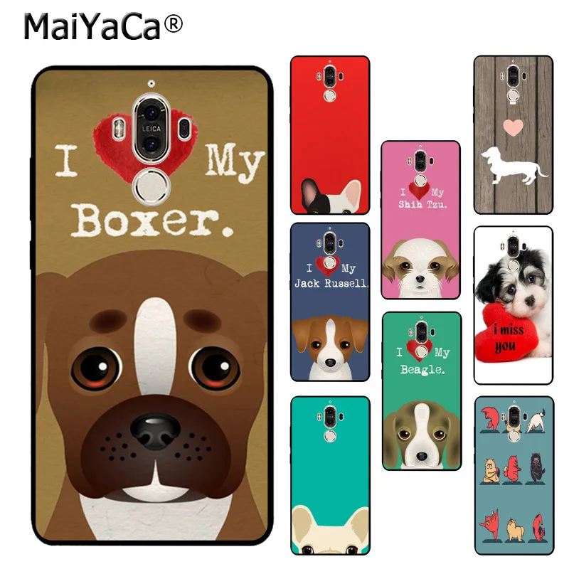 MaiYaCa я люблю собак милая собака удивительные чехол для телефона Huawei p20 pro p9 p10 plus mate9