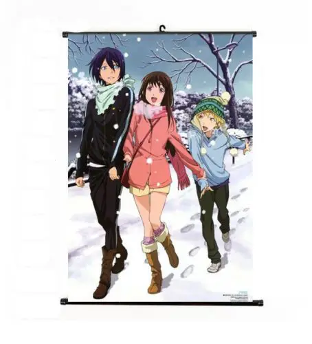 Аниме постер Noragami Yato Yukine Косплей настенная прокрутка печатная картина домашний