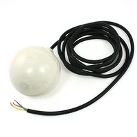 tank pool liquid level sensor plastic float ball white w 3 meters cable