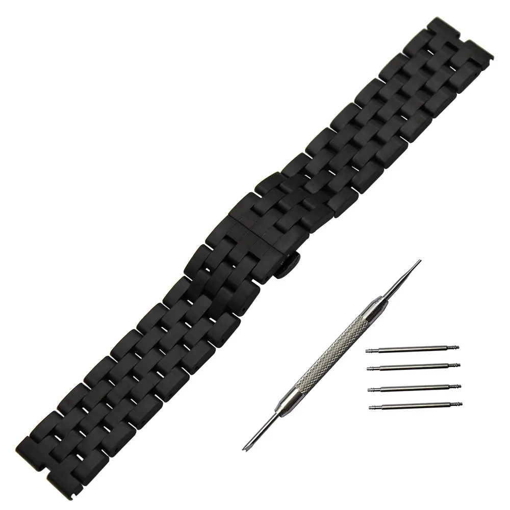 22 мм ремешок из нержавеющей стали+ инструмент для Motorola Moto 360 1 1st Gen Смарт часы Бабочка Пряжка браслет