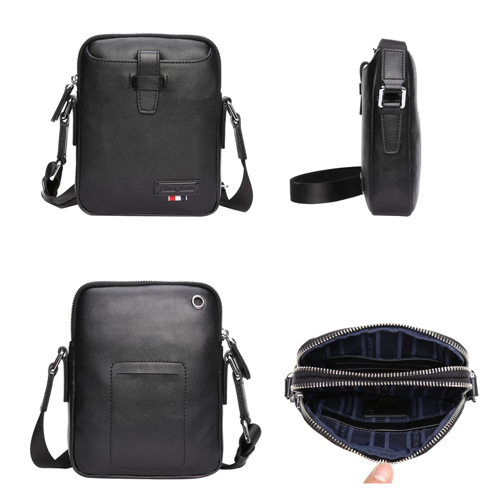 BISON DENIM Новая сумка Кроссбоди из натуральной кожи Мужская Iphone на плечо маленький
