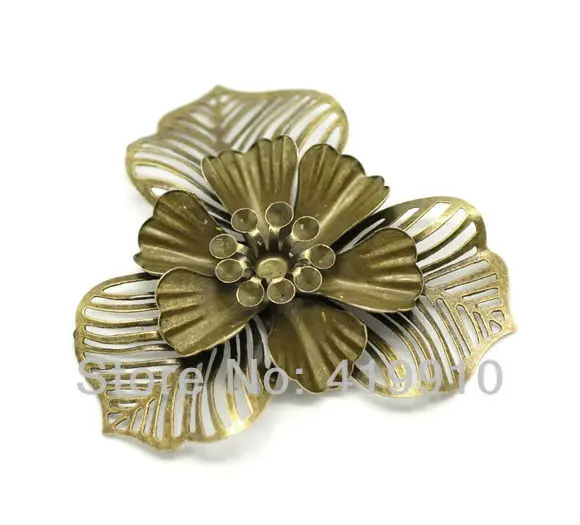 20 шт. антикварное бронзовое Филигранное украшение цветами для дома DIY ручной