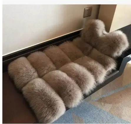 Меховой жилет весна зима осень женские пальто из искусственного меха на талии