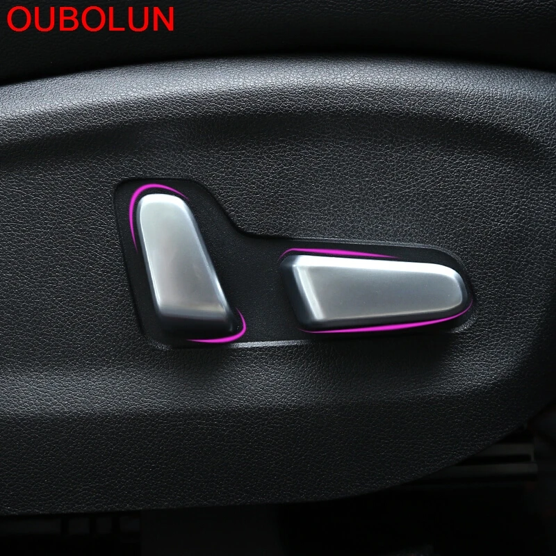 OUBOLUN For KIA Sportage 2016 2017 ABS Seat Chair Button Adjustment Decoration Ring Trim Car Interior Accessories 5pcs | Автомобили и