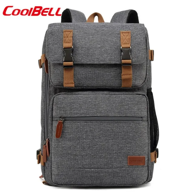 GREY COOlBELL рюкзак большой емкости рюкзак 17,3 дюймов Сумка для ноутбука дорожная сумка Многофункциональный водонепроницаемый рюкзак для ноутбука - Цвет: GREY