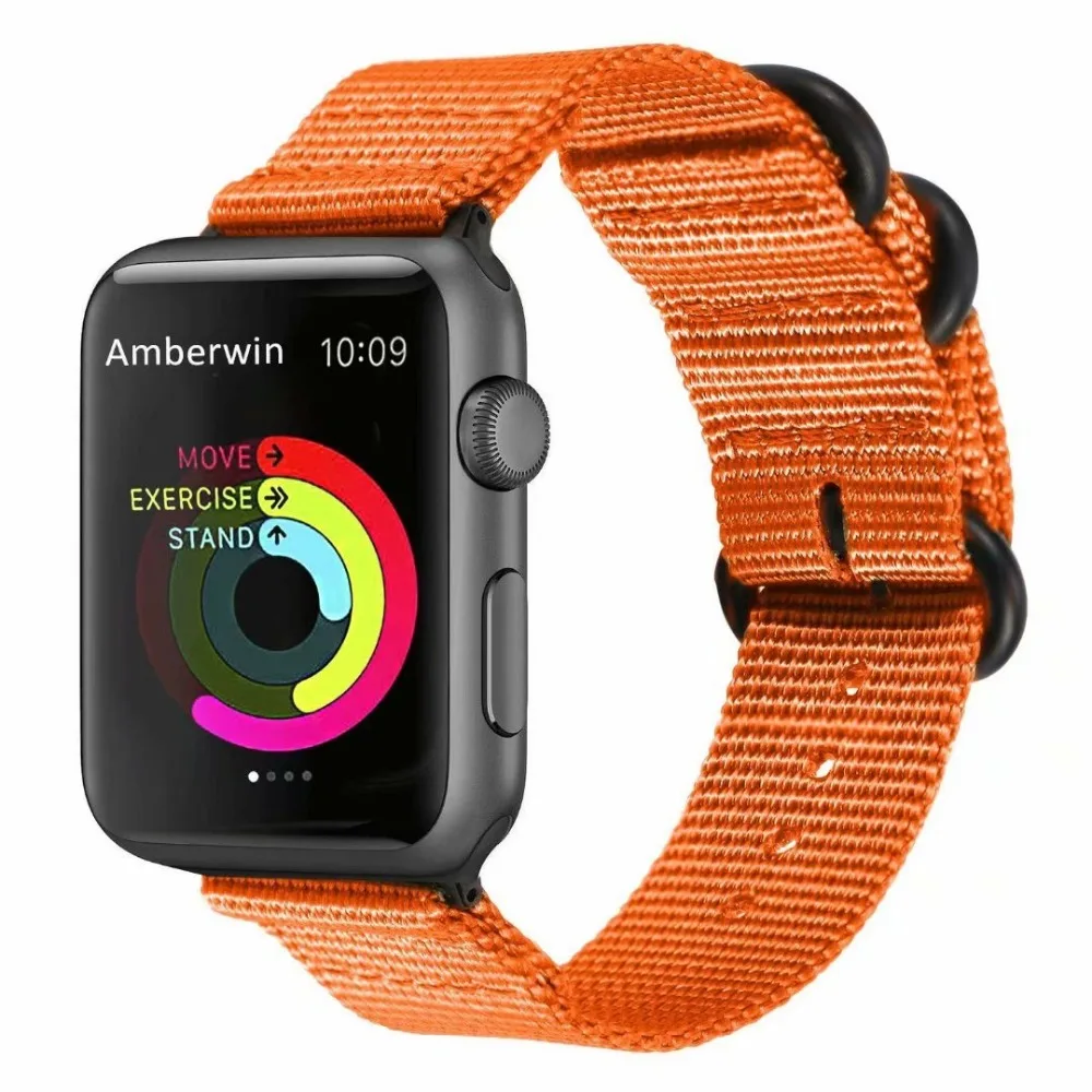 Нейлоновый ремешок аксессуары для Apple Watch 44 мм металлическая пряжка дышащие
